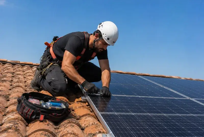 Maintenance et monitoring de panneaux solaires au Theil-de-Bretagne