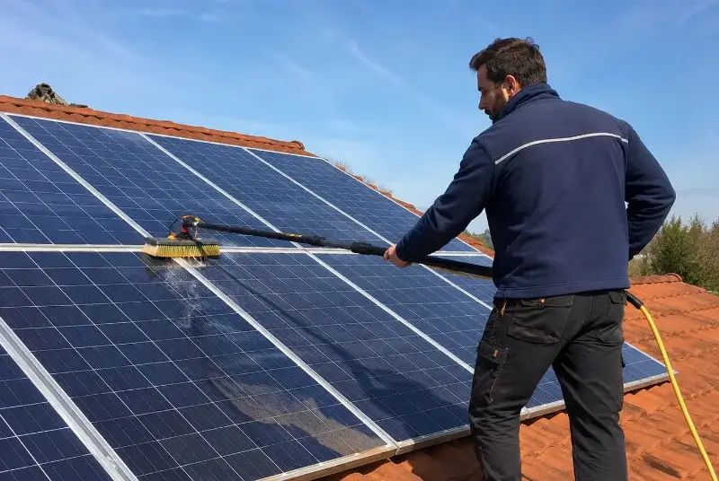Nettoyage et entretien de panneaux solaires au Theil-de-Bretagne